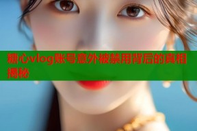 糖心vlog账号意外被禁用背后的真相揭秘